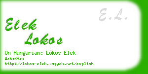 elek lokos business card